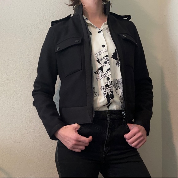 Rag & Bone March Military Virgin Wool Crop Jacket - Picture 9 of 14